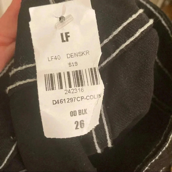 NWOT LF Carmar black  mini skirt distressed white stitching - Picture 7 of 7